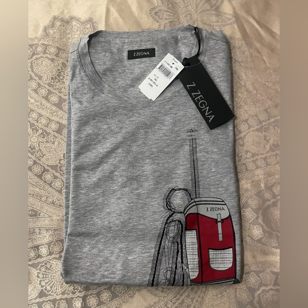 Z Zegna Men Long sleeve T Shirt Grey